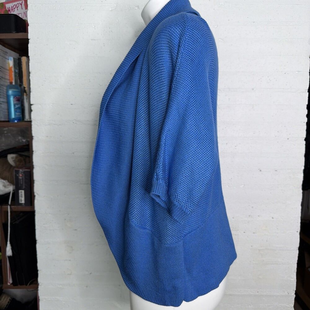 NWT Ralph Lauren Open Front Cardigan Sky Blue M Grandmacore Quiet Luxury - Picture 3 of 8